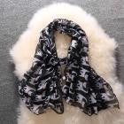 2016 New Designer Scarf 90*180cm Women Ladies Bowknot Cat Print Pattern Long Scarf Warm Wrap Shawl Wonderful Gift