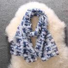 2016 New Designer Scarf 90*180cm Women Ladies Bowknot Cat Print Pattern Long Scarf Warm Wrap Shawl Wonderful Gift