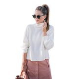 Free Shipping Fashion Casual Women's Sweater Solid Long Sleeve Jumper Sweaters White Blouse Women Clothing Female